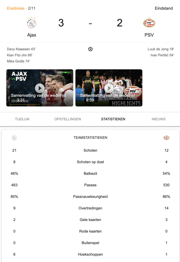 Ajax PSV